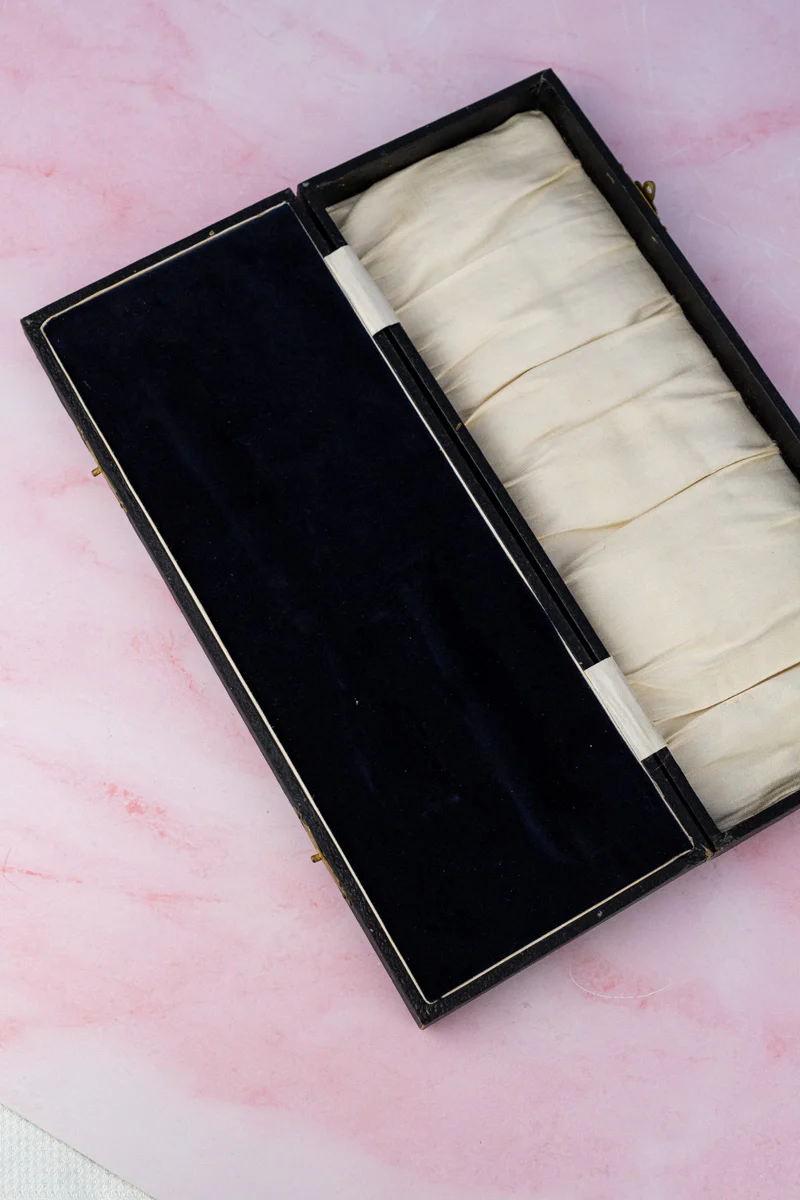 1902 Mother of Pearl and Sterling Cake Knife & Fork - Image 11