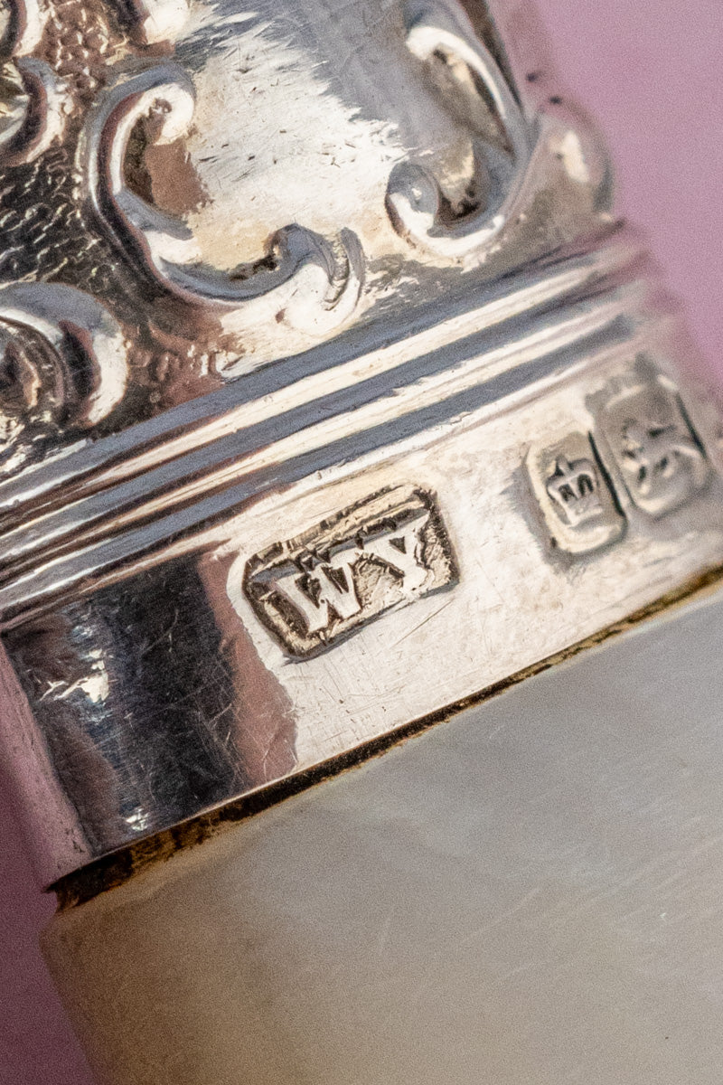 1902 Mother of Pearl and Sterling Cake Knife & Fork - Image 18