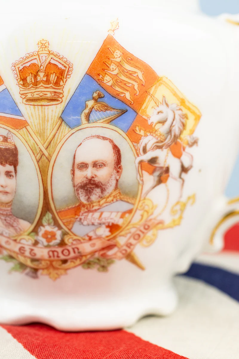 Antique Edward VII and Queen Alexandra 1902 Coronation Teapot - Image 4