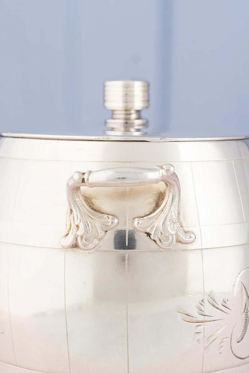 Antique Canadian Silverplate Biscuit Barrel - Image 5