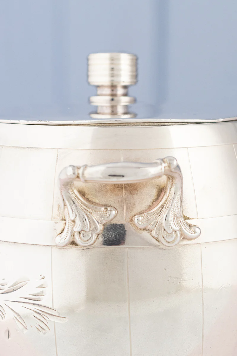 Antique Canadian Silverplate Biscuit Barrel - Image 9