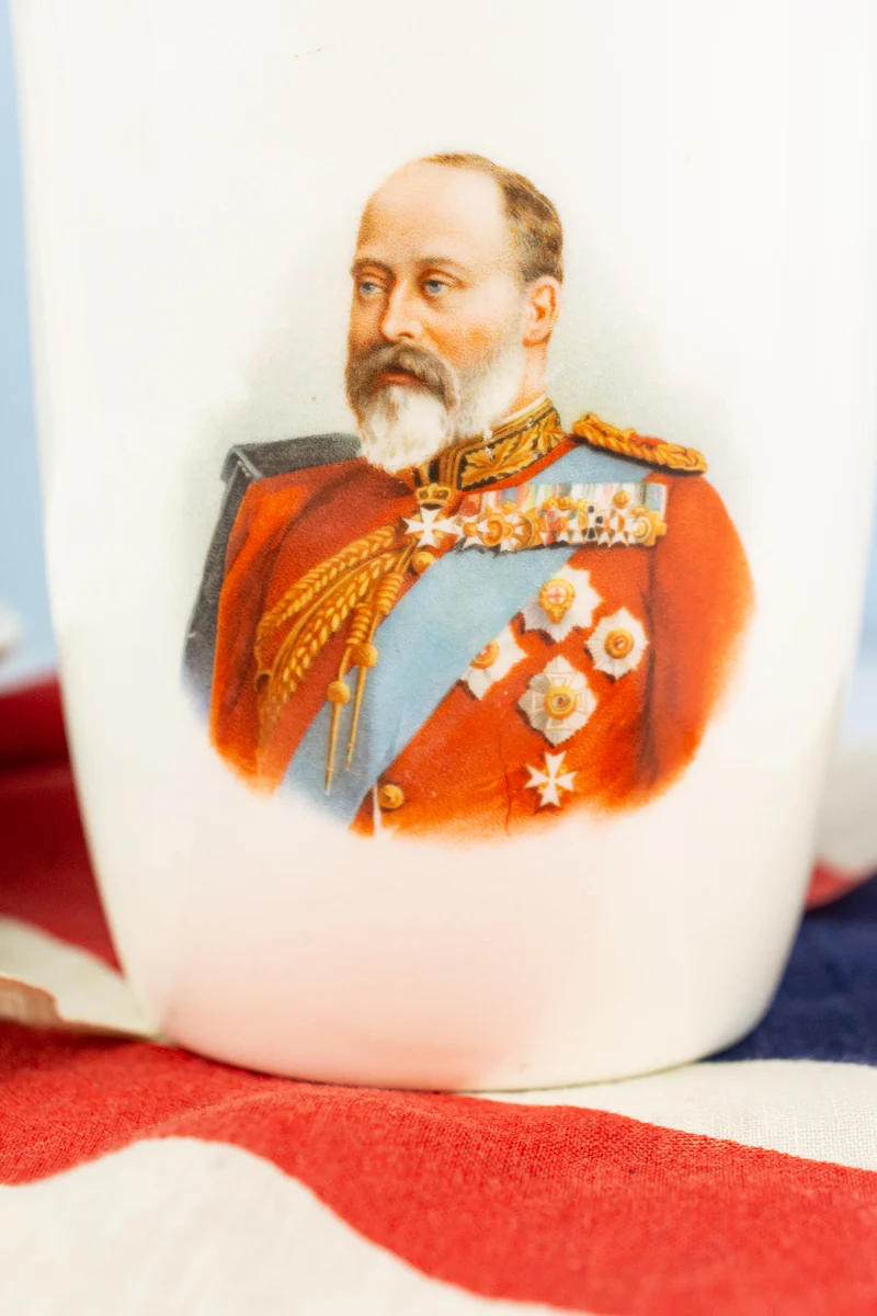 Antique Edward VII 1902 Coronation Plate & Tumbler - Image 5