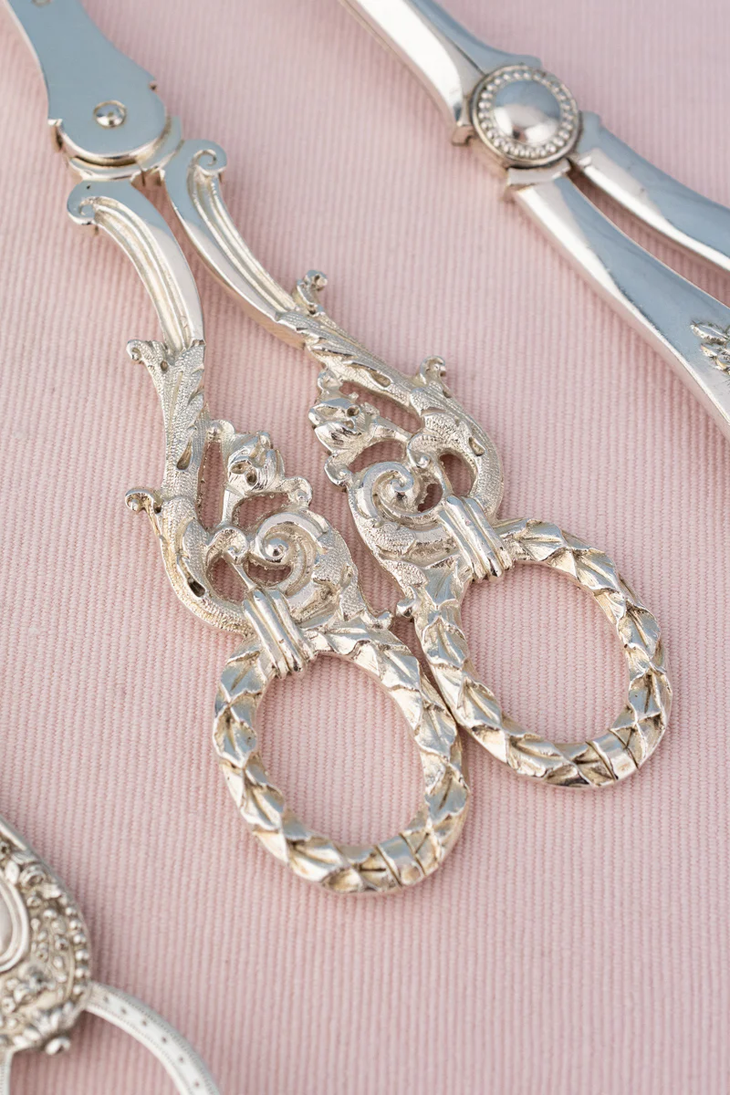 Antique English Silverplate Grape Shears - Image 10