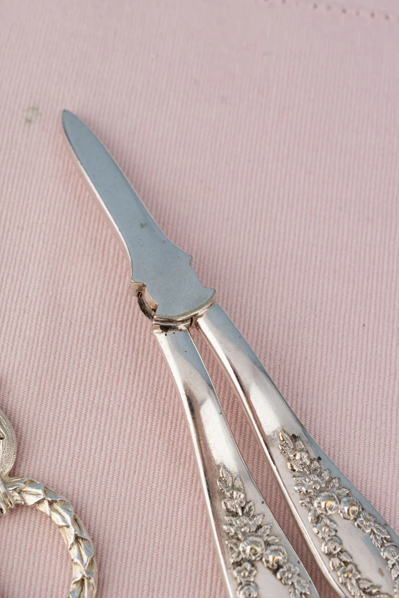 Antique English Silverplate Grape Shears - Image 13