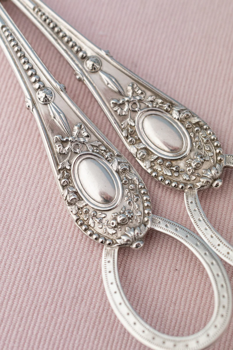 Antique English Silverplate Grape Shears - Image 18