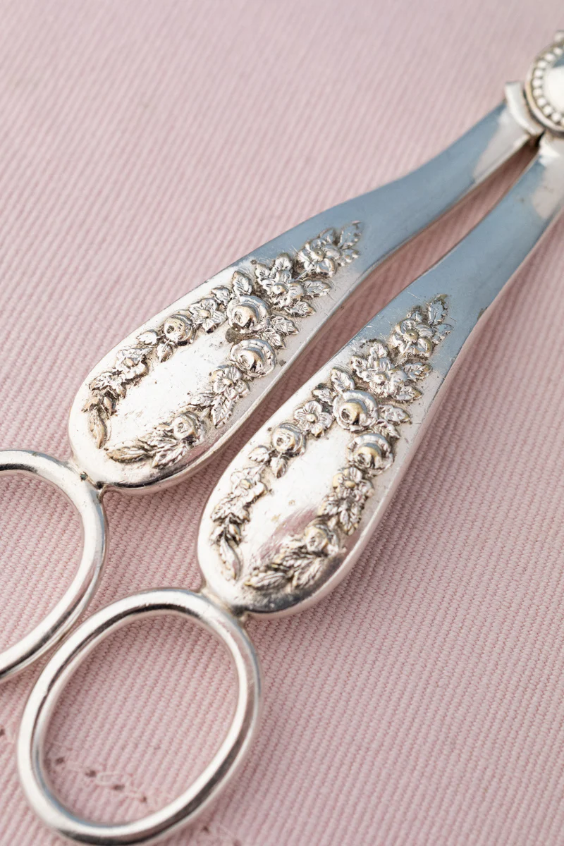 Antique English Silverplate Grape Shears - Image 25