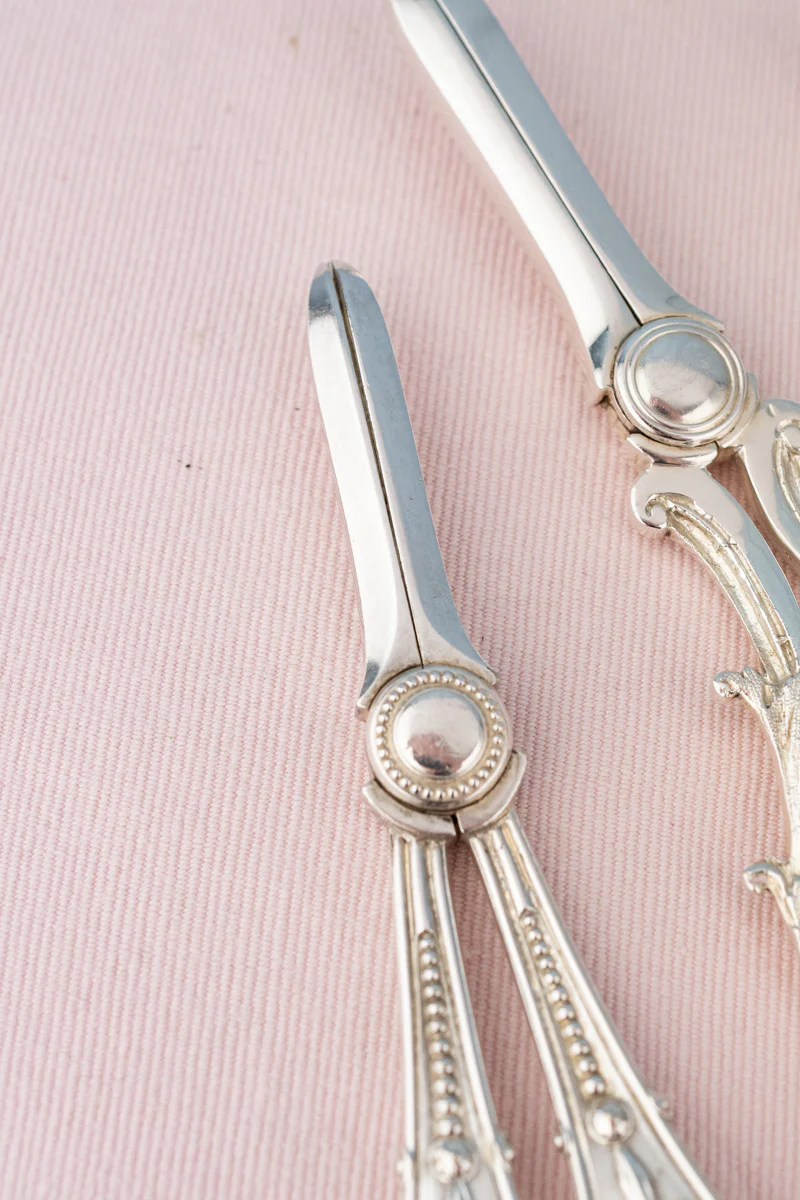 Antique English Silverplate Grape Shears - Image 3