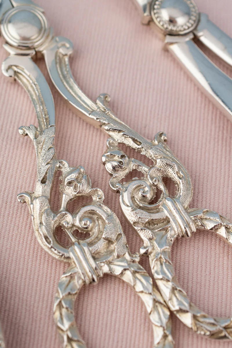 Antique English Silverplate Grape Shears - Image 5
