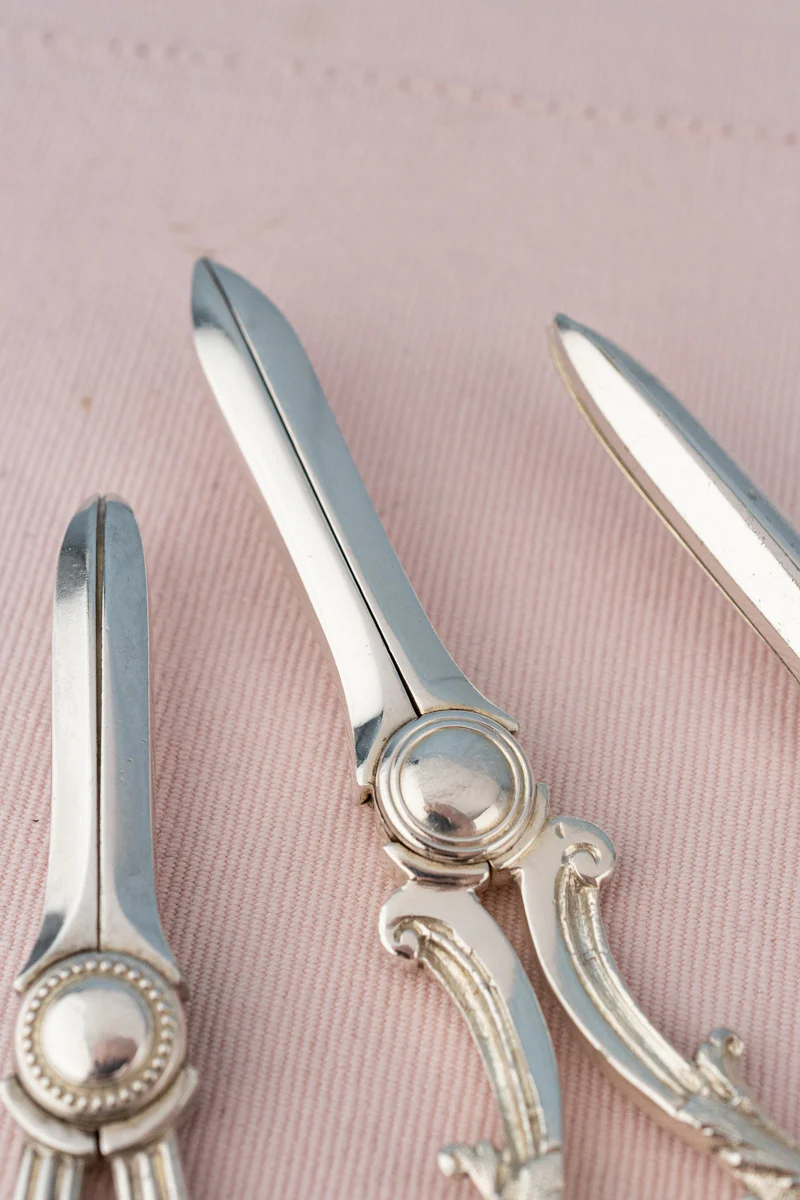 Antique English Silverplate Grape Shears - Image 6