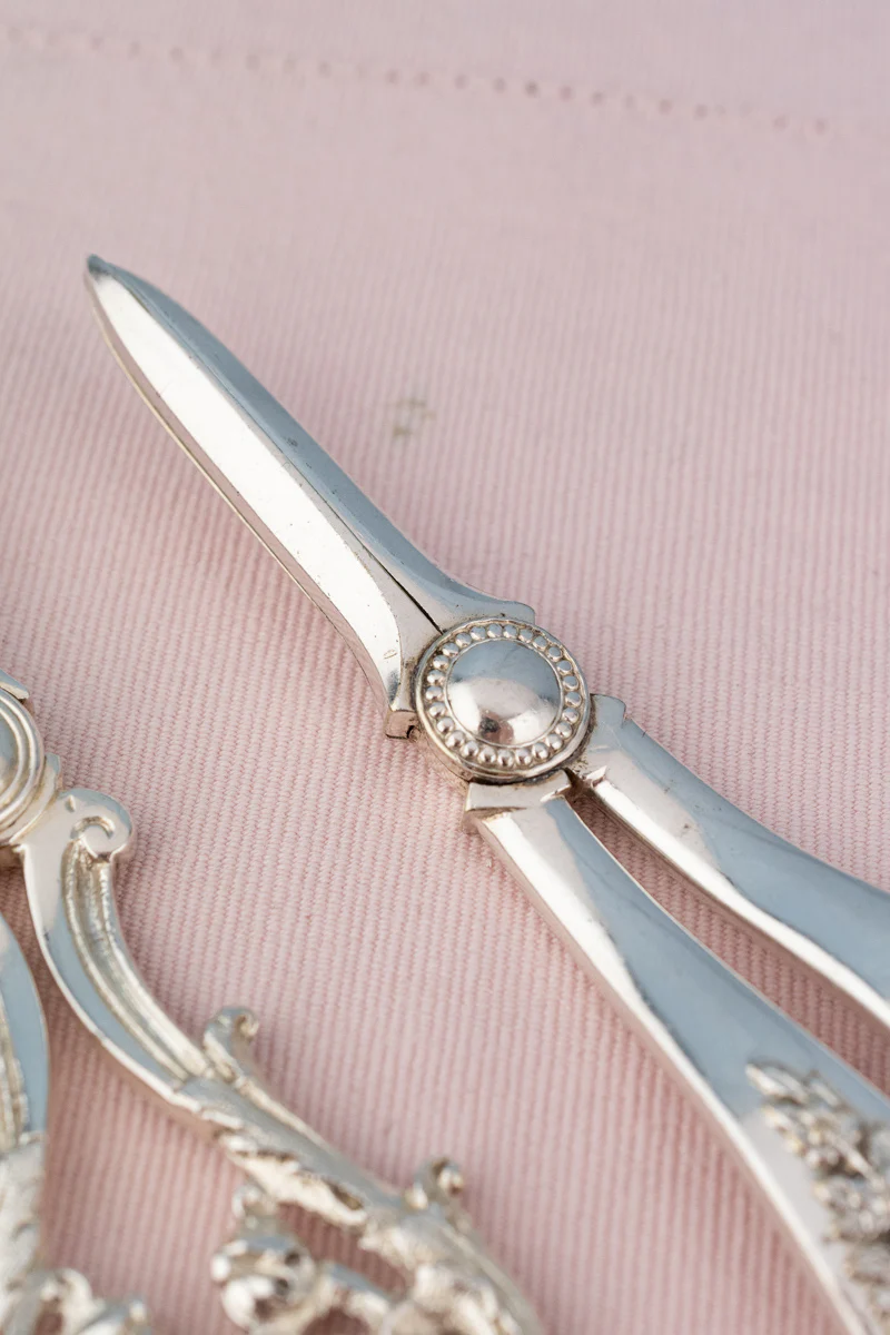 Antique English Silverplate Grape Shears - Image 8