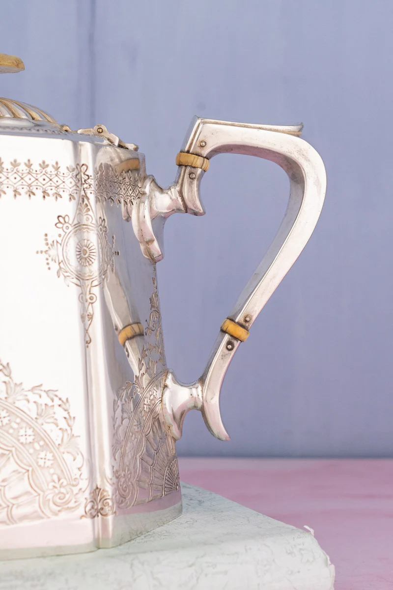 Victorian English Silverplate Teapot - Image 13