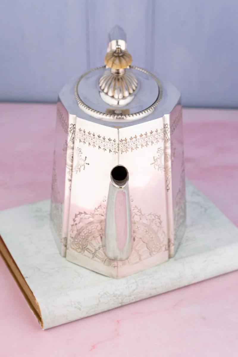 Victorian English Silverplate Teapot - Image 4