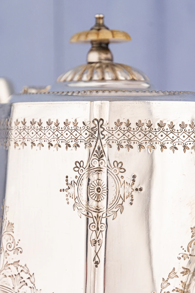 Victorian English Silverplate Teapot - Image 8