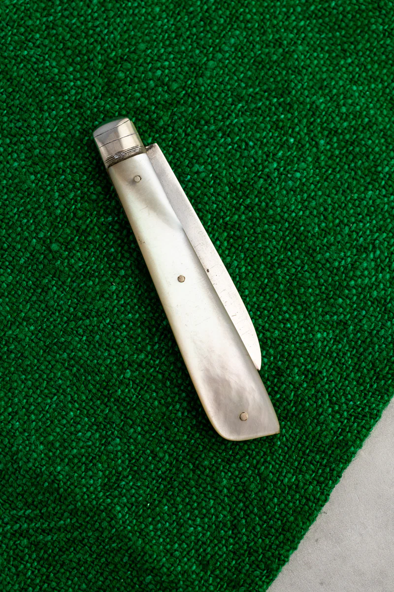 Antique English Sterling Silver and Mother of Pearl Pocket Knife - Image 12