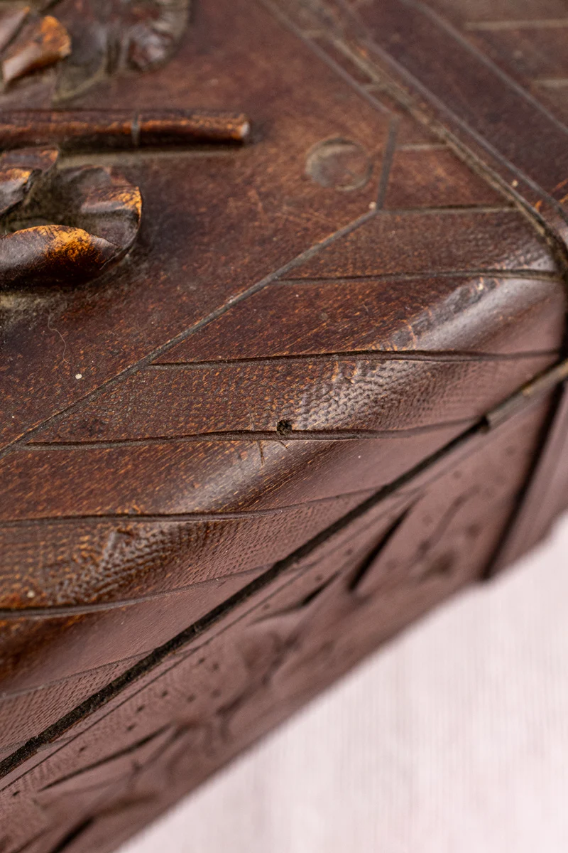 Antique French Carved Wooden Box - Image 15