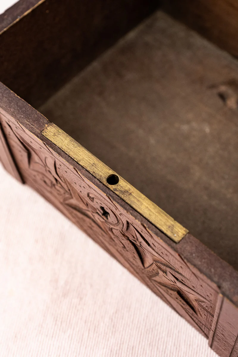 Antique French Carved Wooden Box - Image 16