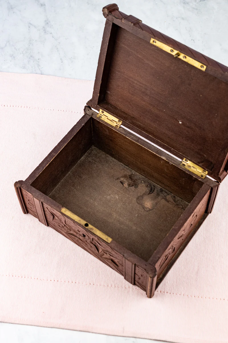 Antique French Carved Wooden Box - Image 20
