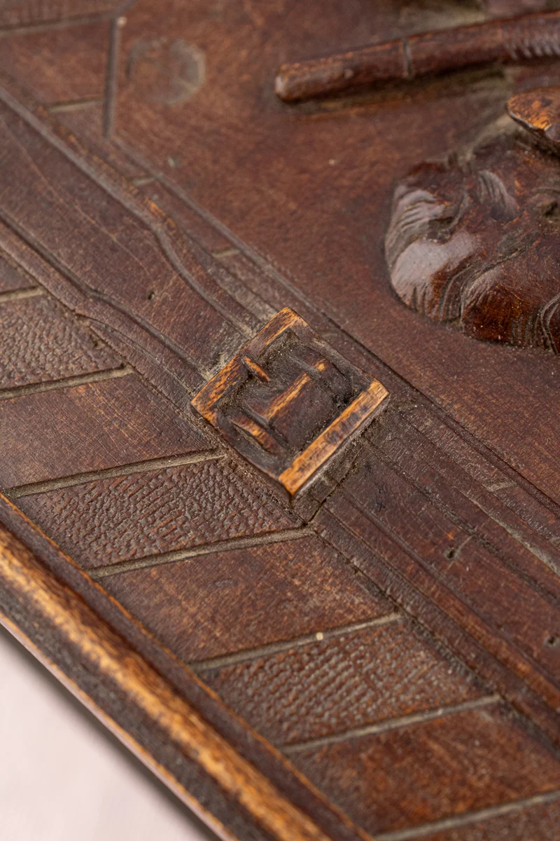 Antique French Carved Wooden Box - Image 8