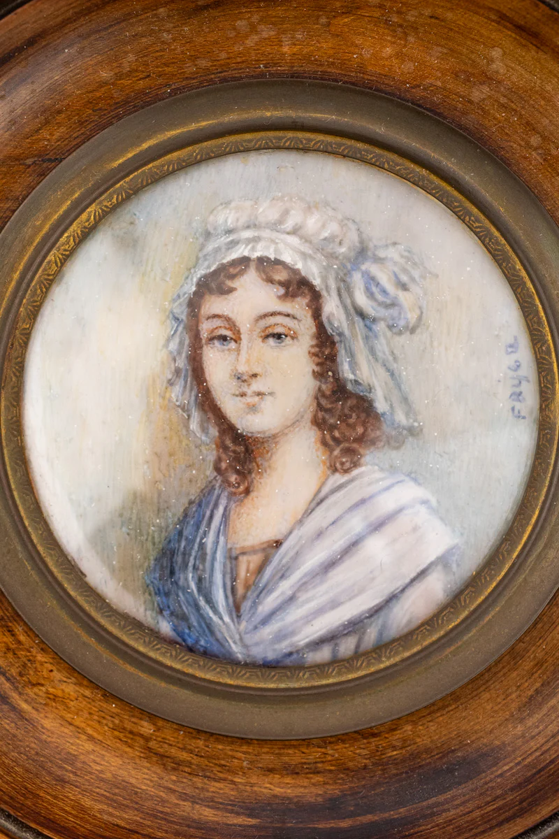 Antique French Framed Miniature Portraits - Image 4