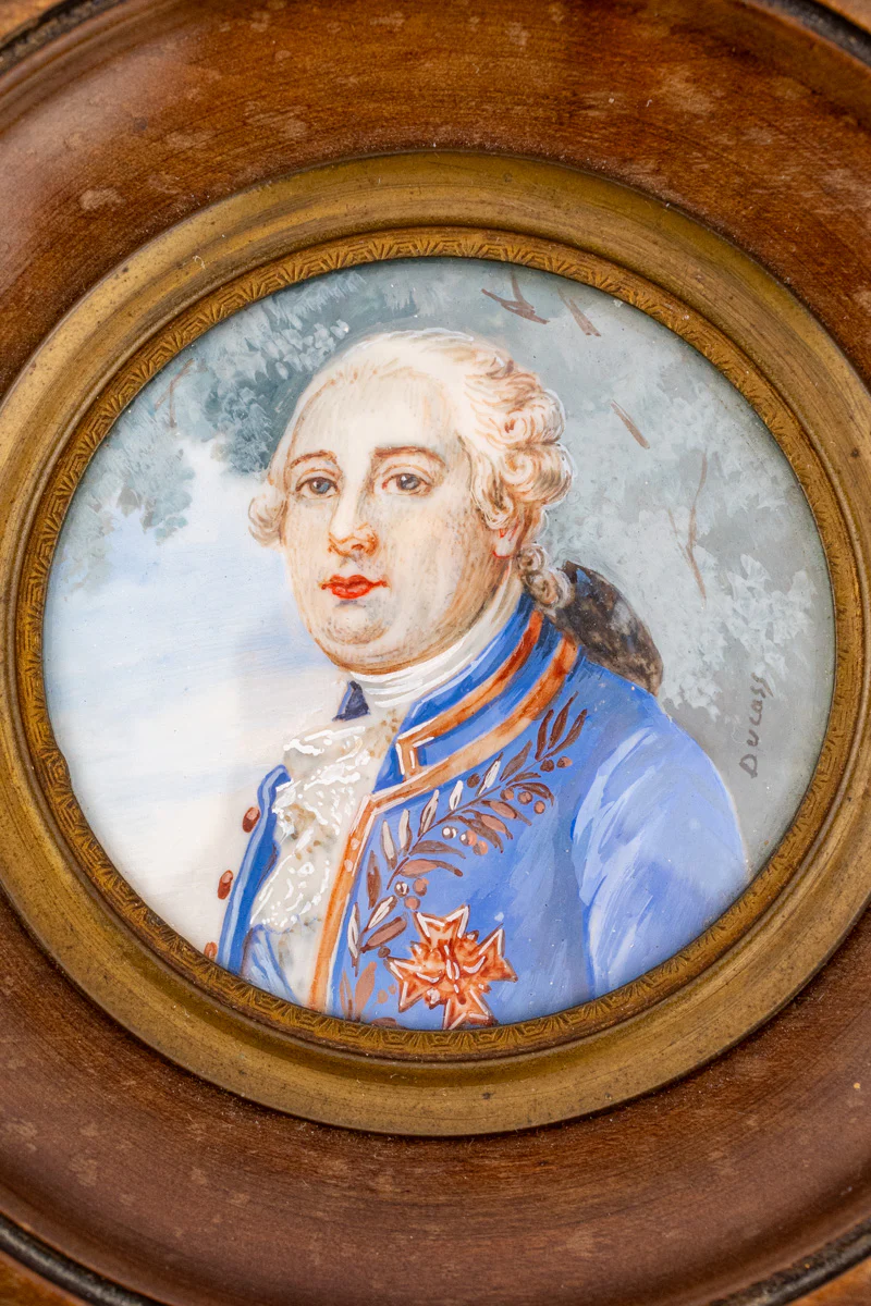 Antique French Framed Miniature Portraits - Image 7