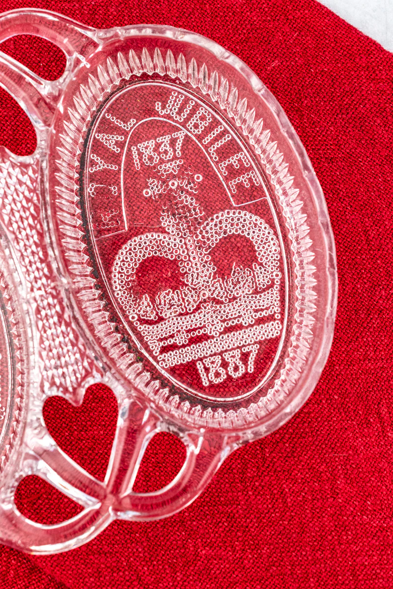 Queen Victoria 1887 Golden Jubilee Glass Sweetheart Dish - Image 3
