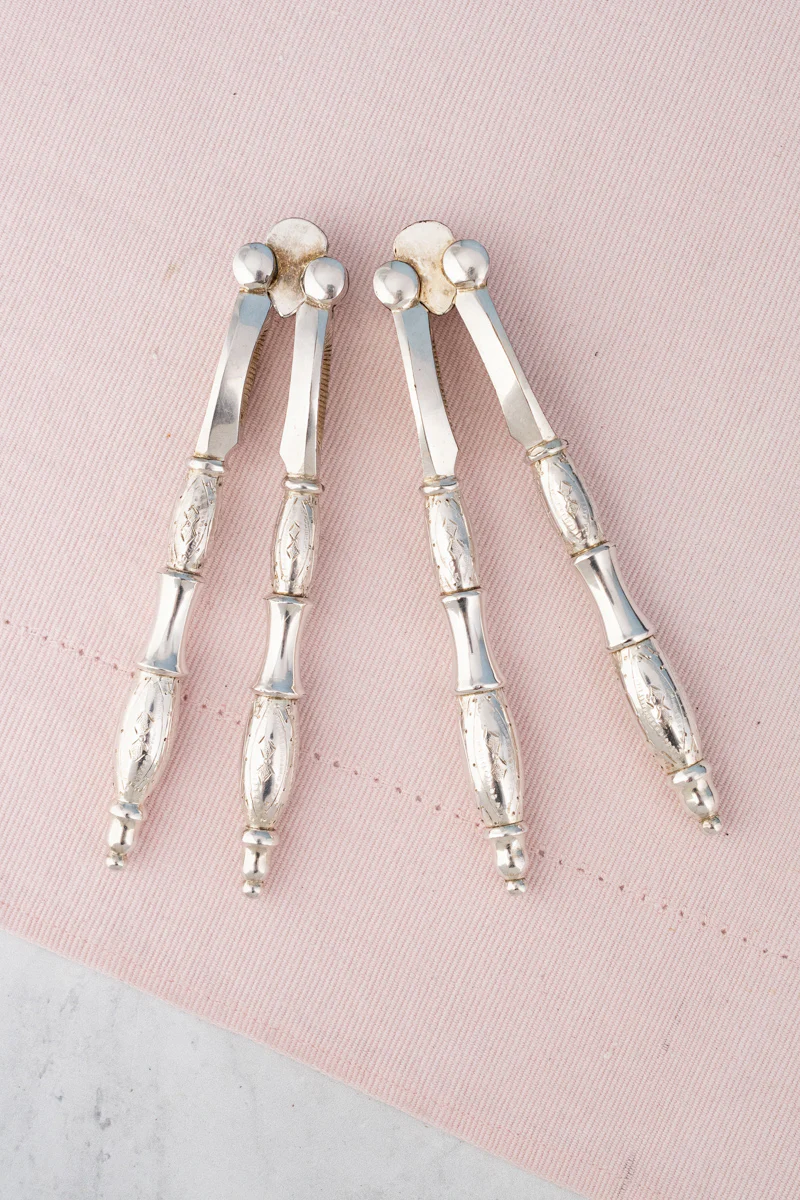 Antique Silverplate & Mother of Pearl 7-piece Fruit Service with Grape Shears, Nutcrackers and Picks - Image 21