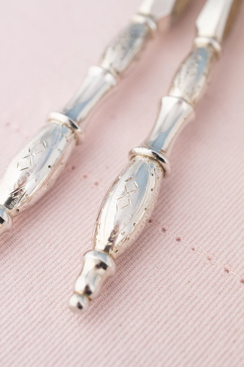Antique Silverplate & Mother of Pearl 7-piece Fruit Service with Grape Shears, Nutcrackers and Picks - Image 22