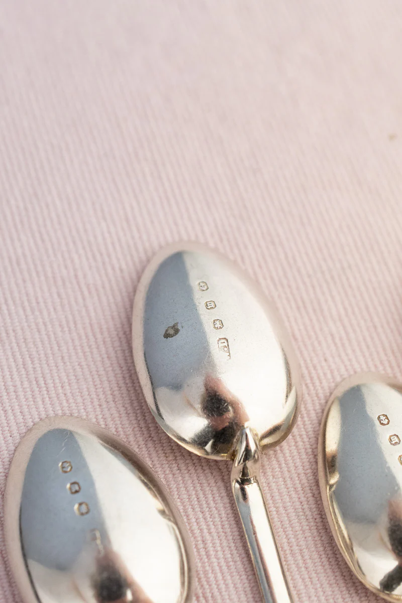 Antique Sterling Silver Queen Victoria Teaspoon - Set of 6 - Image 8