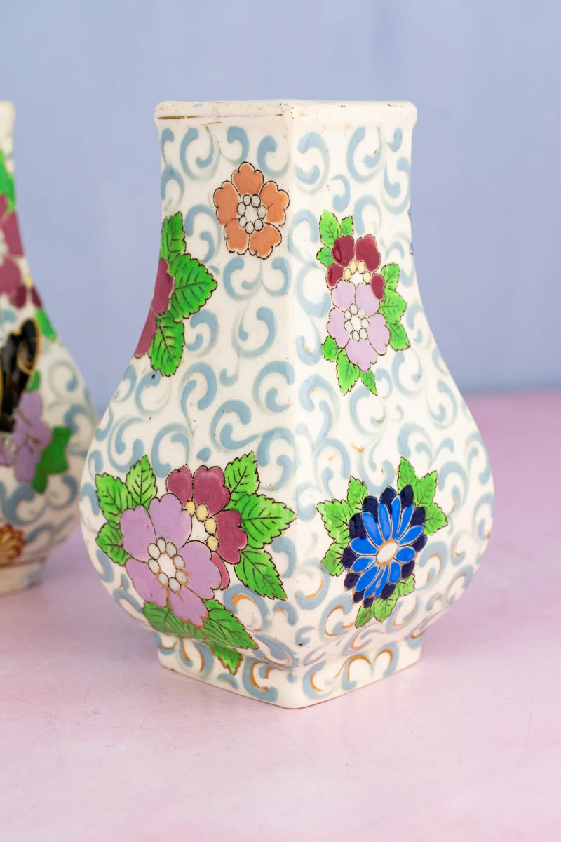 Antique French Butterfly Vase Pair - Image 11