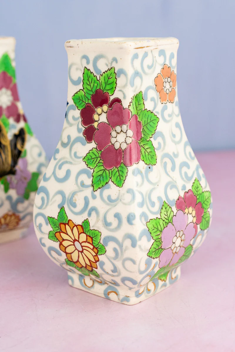 Antique French Butterfly Vase Pair - Image 9