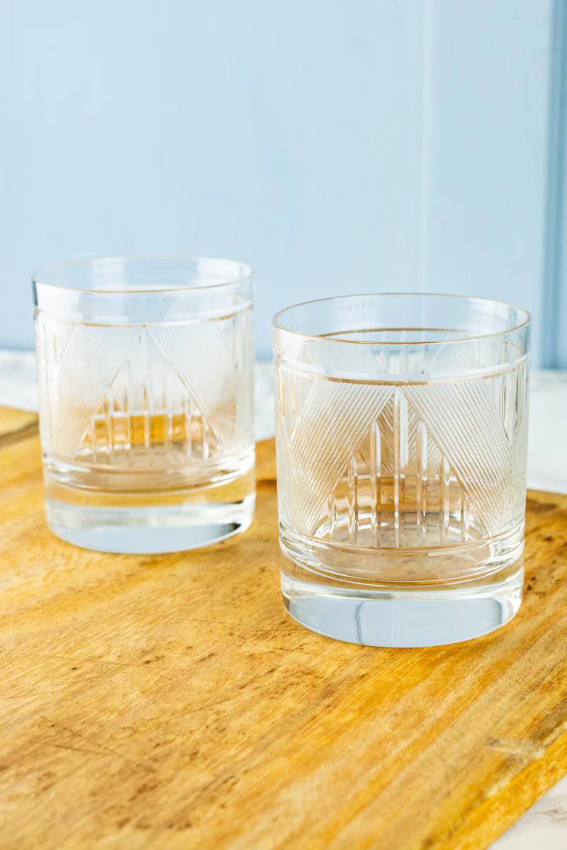 Art Deco Rocks Glasses - Set of 2 - Image 3