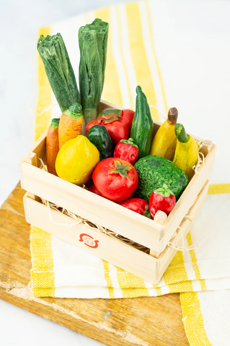 Danish Crate of Miniature Fruits and Veggies - Image 4