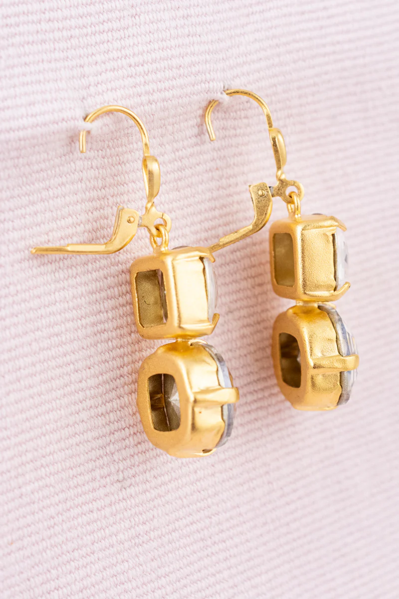 Double Stone Earrings - Image 4