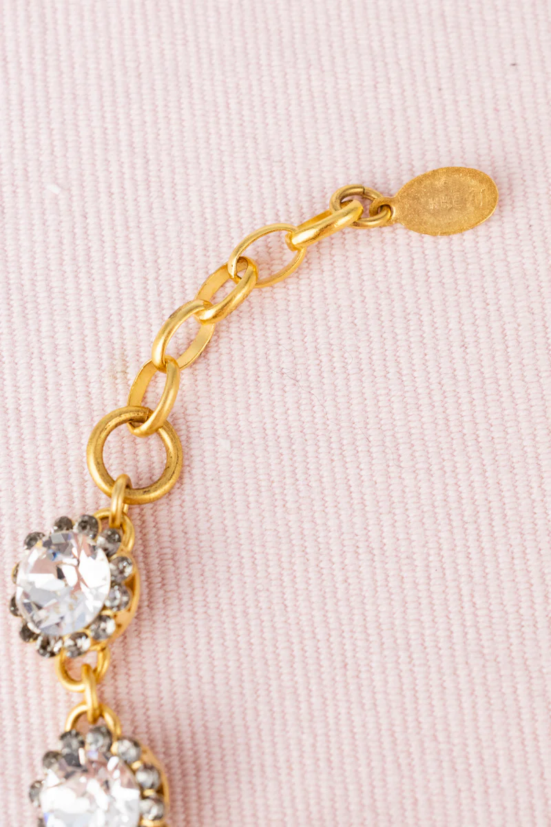 French Crystal Flower Bracelet - Image 4