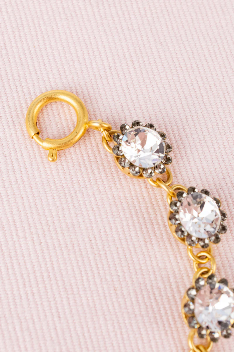 French Crystal Flower Bracelet - Image 5
