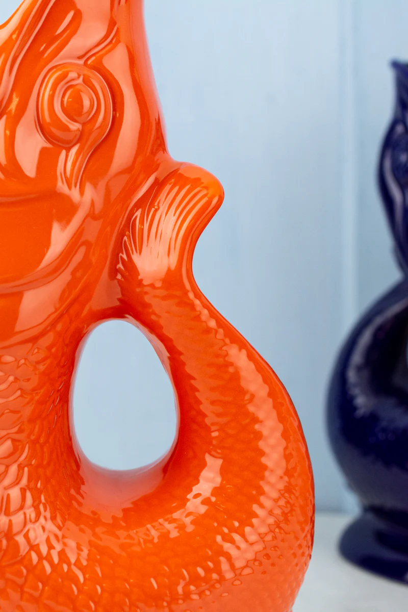 English Ceramic Fish Gluggle Jug - Image 12