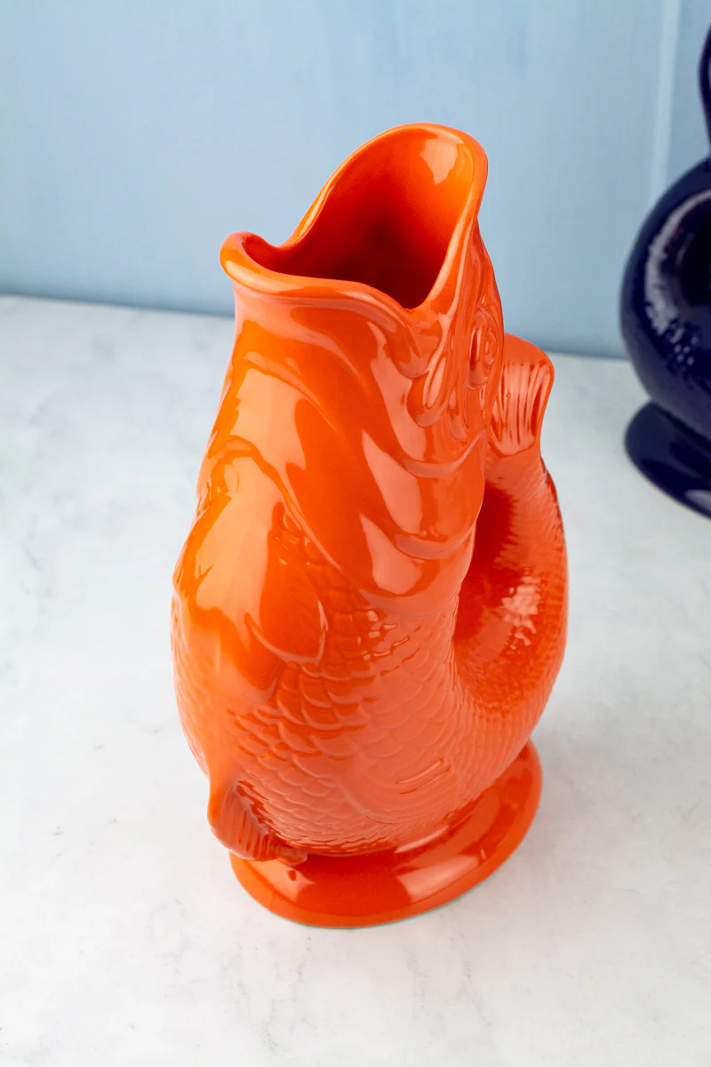 English Ceramic Fish Gluggle Jug - Image 14