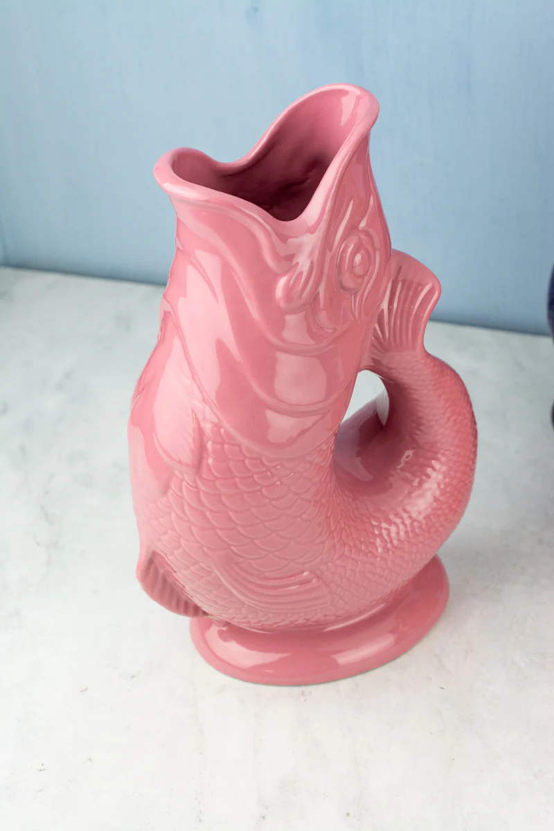 English Ceramic Fish Gluggle Jug - Image 17