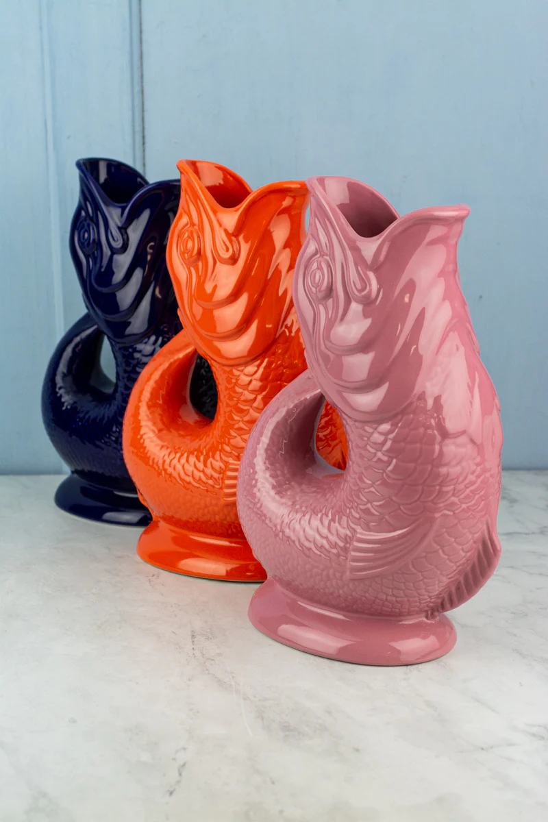 English Ceramic Fish Gluggle Jug - Image 22