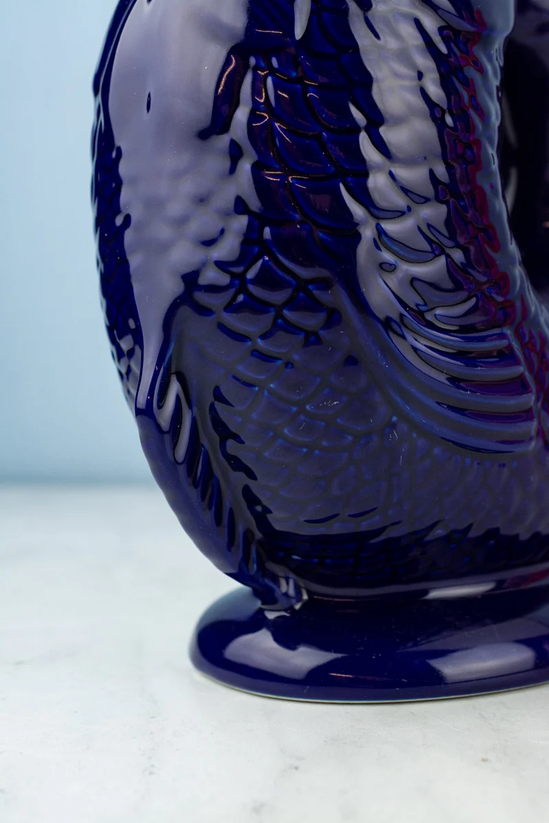 English Ceramic Fish Gluggle Jug - Image 5