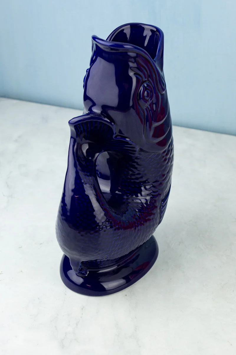 English Ceramic Fish Gluggle Jug - Image 7