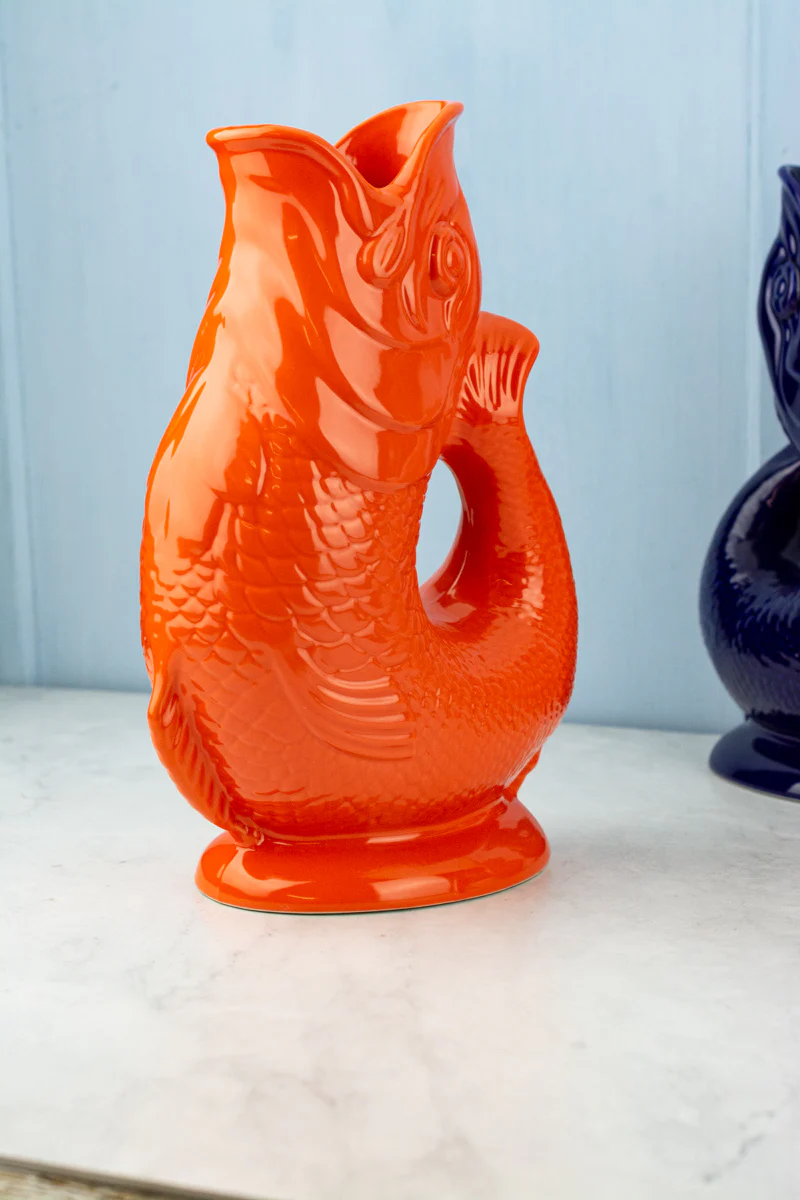 English Ceramic Fish Gluggle Jug - Image 9