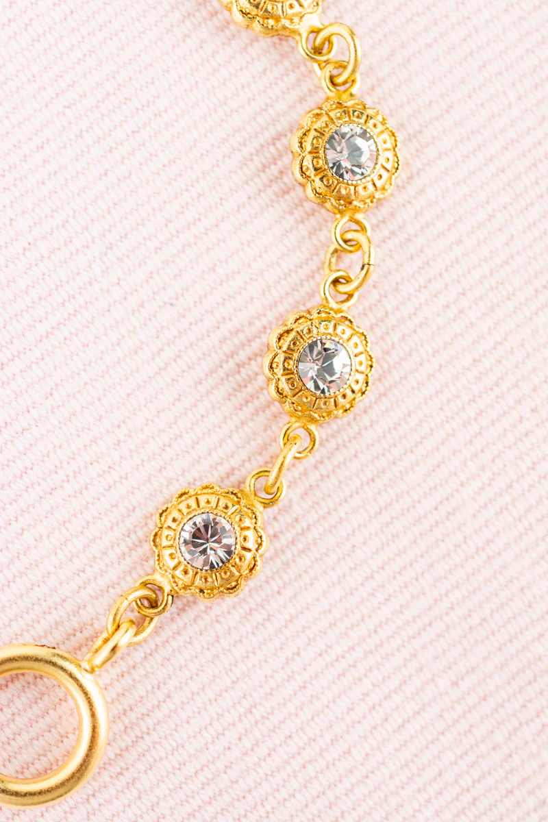 French Crystal Flower Bracelet - Image 4