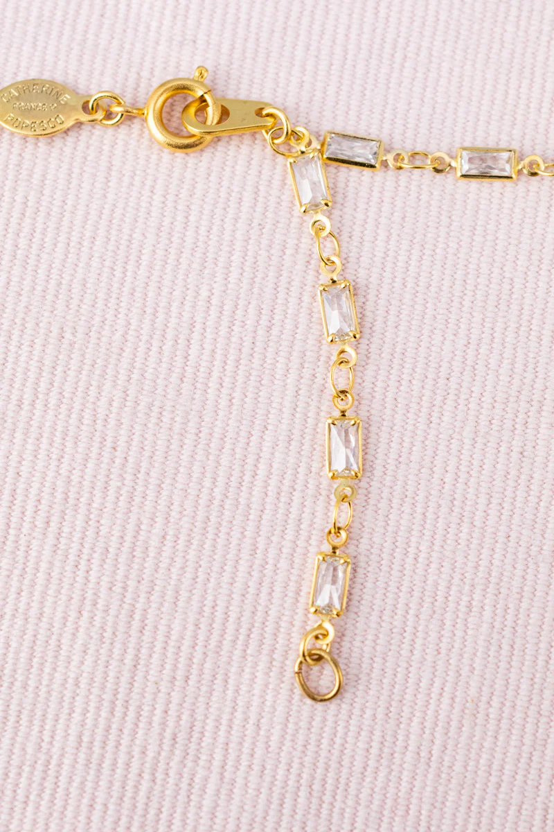 French Crystal Chain Necklace - Image 4
