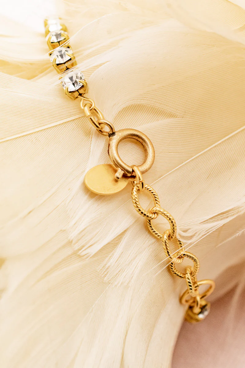 French Cushion Cut Crystal Bracelet - Image 3