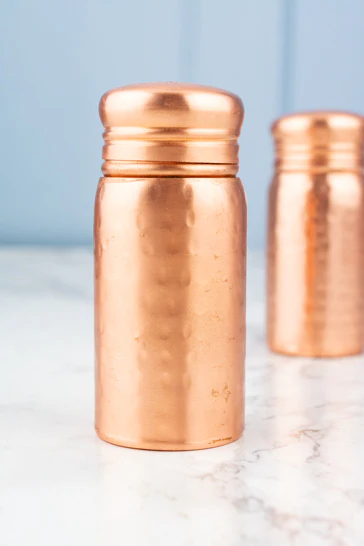 Hammered Copper Salt and Pepper Set - Image 3