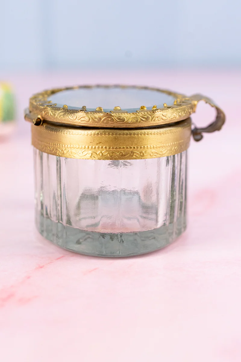 Petite Brass & Beveled Glass Box - Image 10