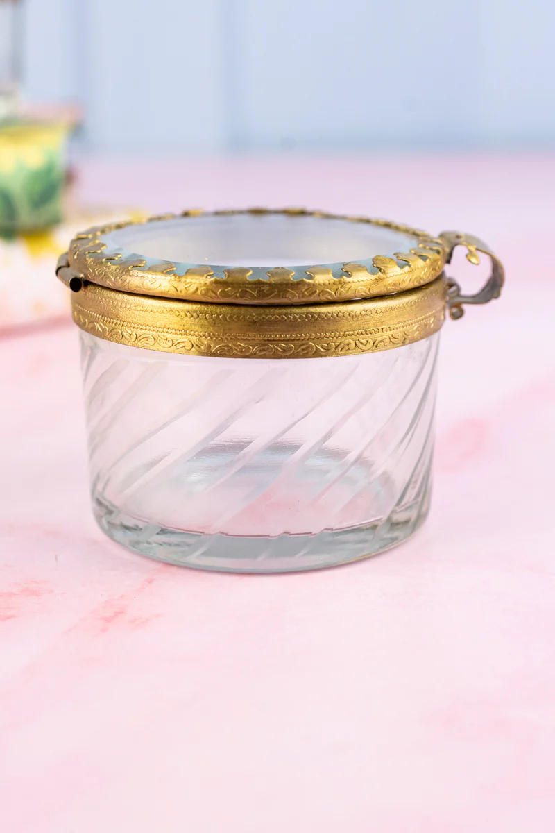 Petite Brass & Beveled Glass Box - Image 17