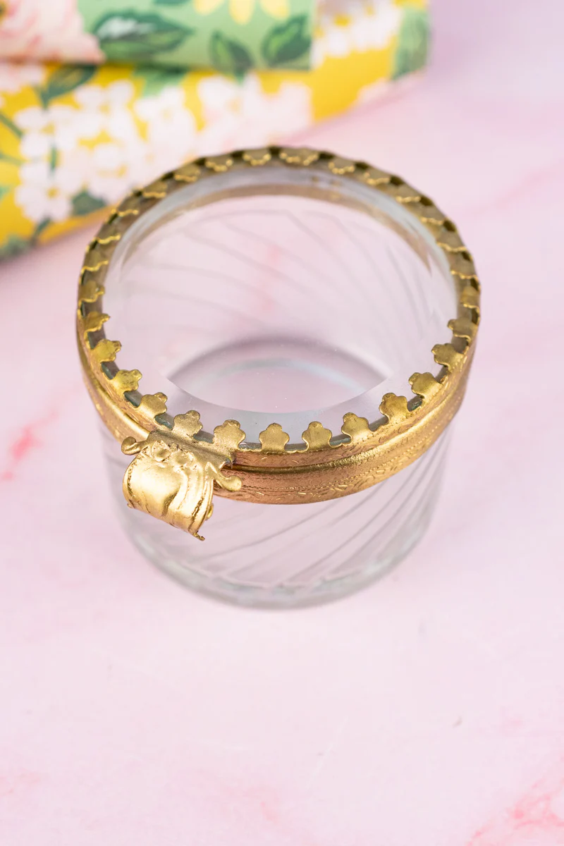 Petite Brass & Beveled Glass Box - Image 18