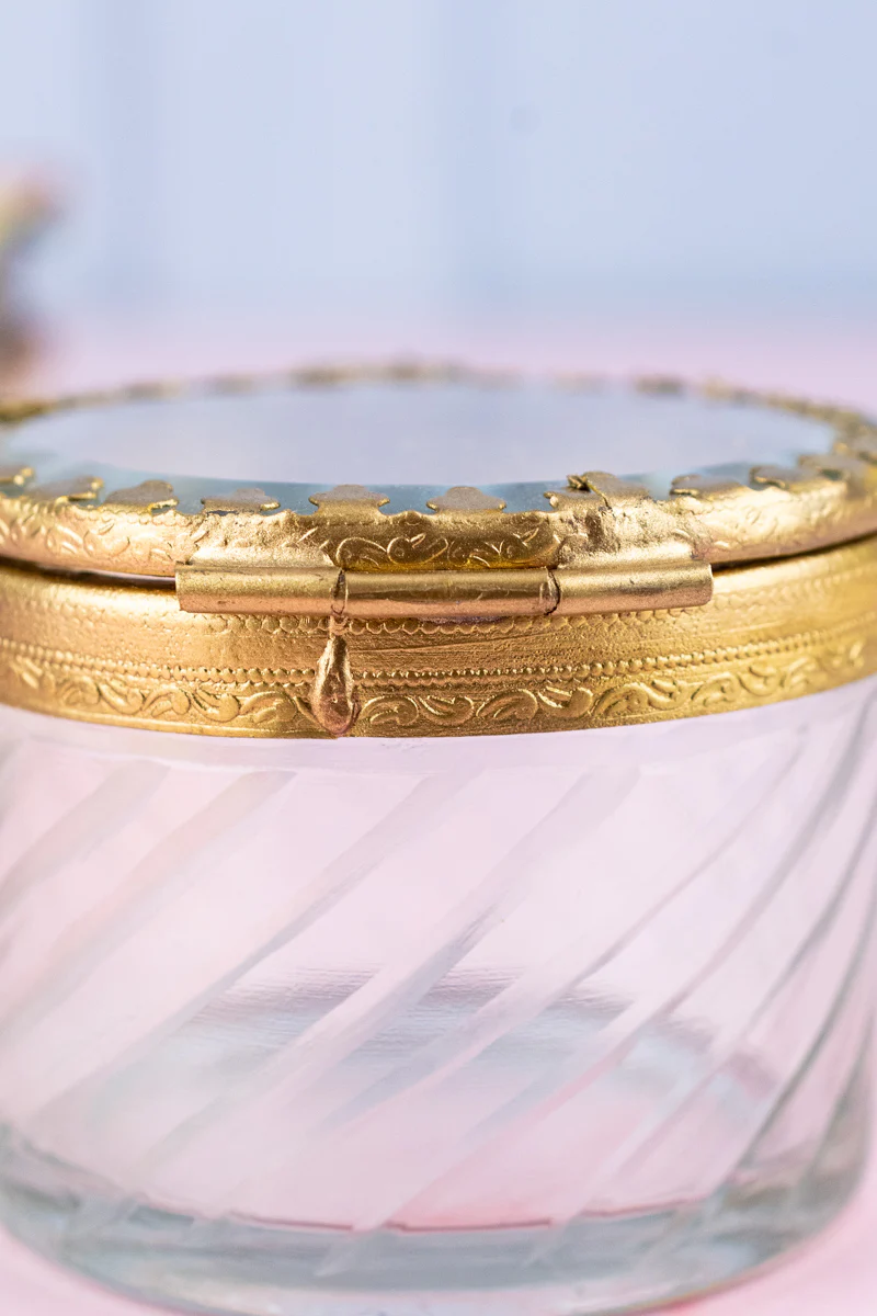 Petite Brass & Beveled Glass Box - Image 19
